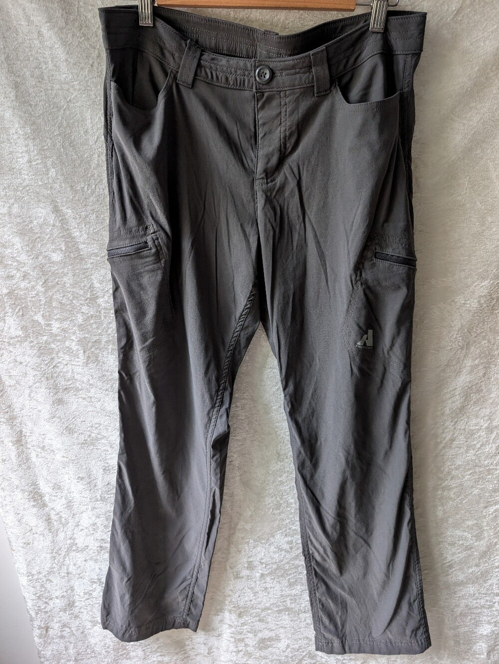 Eddie Bauer Grey Nylon Straight Leg P10 Outdoor Hiking Pant